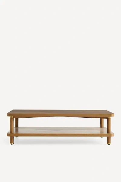 Anthropologie Huge Oak Coffee Table In Brown