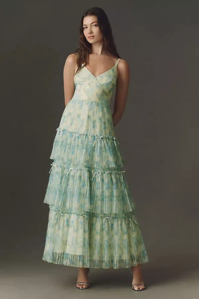 Anthropologie Hutch Madi Tiered Gown In Blue