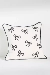 Anthropologie Icon Cotton Embroidered Pillow