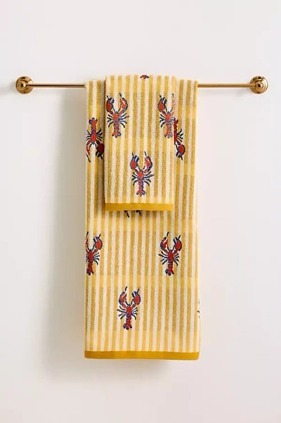 Anthropologie Icon Cotton Towel Collection In Yellow