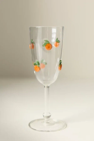 Anthropologie Icon Flute Glass In Transparent