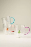 Anthropologie Icon Glass Mug: Holiday Edition In Multi