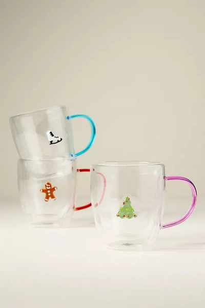 Anthropologie Icon Glass Mug: Holiday Edition In Multi