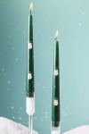 Anthropologie Icon Holiday Taper Candles, Set Of 2 In Green