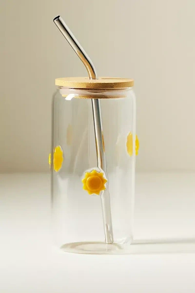 Anthropologie Icon Juice Sipper Glass In Transparent
