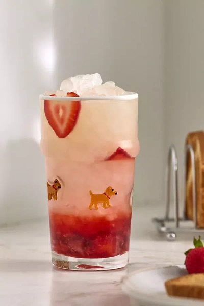 Anthropologie Icon Tumbler Glass In Red