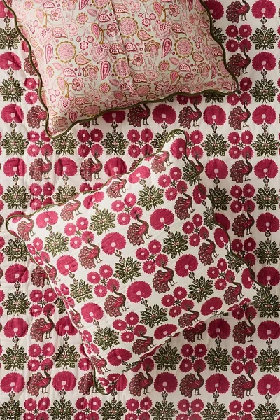 Anthropologie Iluka 100% Cotton Gauze Floral Euro Sham In Multi
