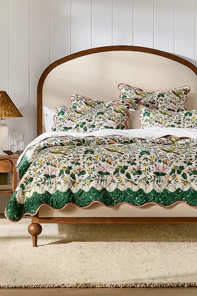 Anthropologie Iluka 100% Cotton Gauze Floral Quilt In Multi