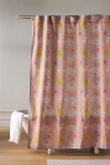 Anthropologie Iluka Organic Cotton Shower Curtain In Pink