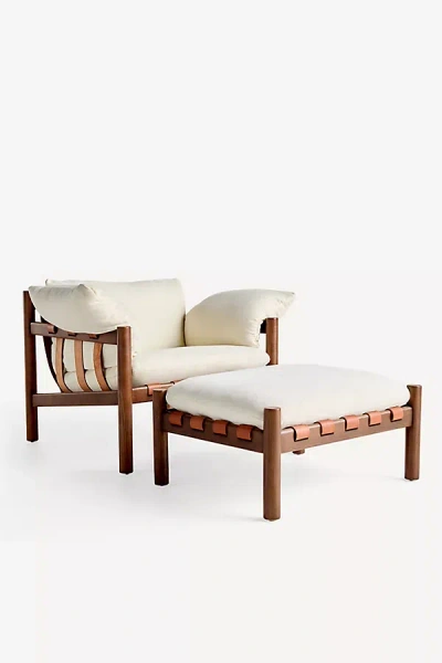 Anthropologie Inez Performance Weave Occasional Chair In Brown