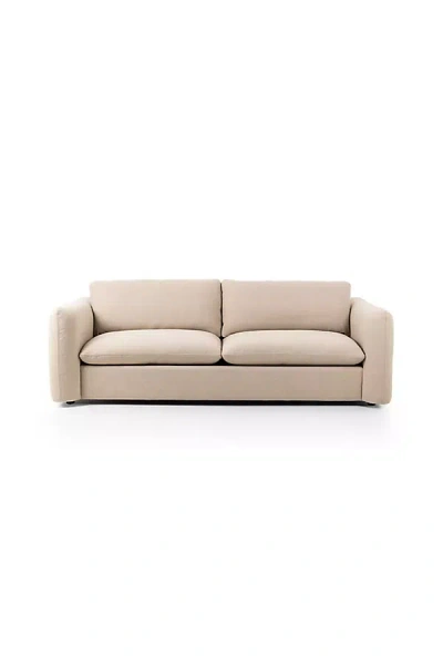 Anthropologie Ingel 95" Performance Linen Sofa In Brown
