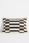 Anthropologie Ingrid Wool Geometric Pattern Pillow Cover In Black