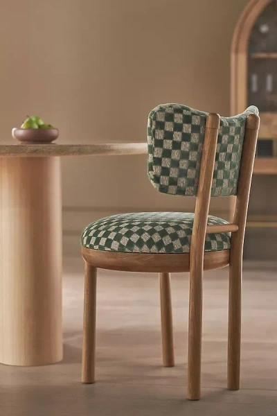 Anthropologie Irie Carmine Jacquard Dining Chair In Green