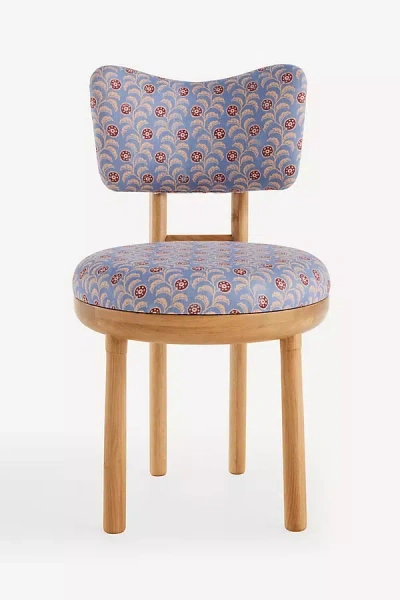 Anthropologie Irie Leora Block-print Oak Wood Dining Chair