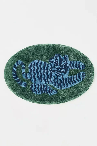 Anthropologie Isa Tiger Bath Mat In Green