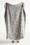 Anthropologie Isadora Cotton Woven Throw Blanket In Gray