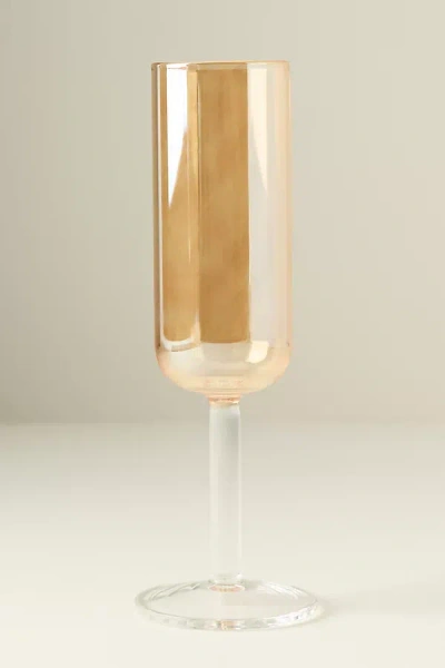 Anthropologie Isadora Flute Glasses, Set Of 4 In Gold