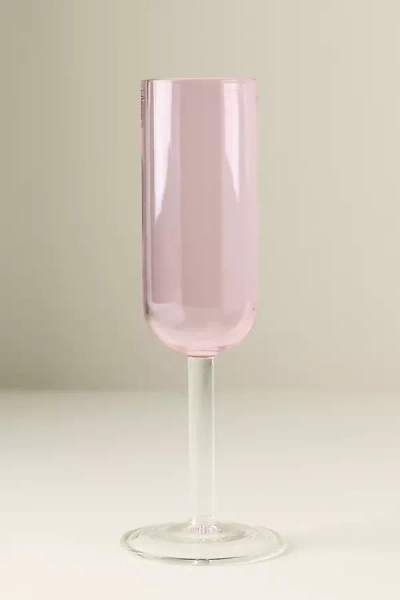 Anthropologie Isadora Flute Glasses, Set Of 4 In Pink