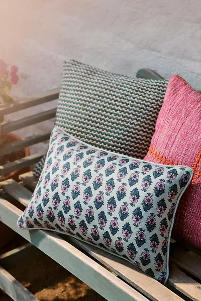 Anthropologie Isadora Mix Print Floral Indoor/outdoor Pillow In Multi