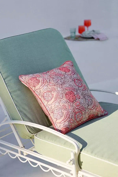 Anthropologie Isadora Mix Print Floral Indoor/outdoor Pillow In Pink