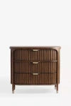 Anthropologie Isla Fluted Three-drawer Dresser In Brown