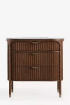 Anthropologie Isla Marble-top Fluted Single Bathroom Vanity In Brown