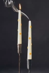 Anthropologie Icon Pumpkin Taper Candles, Set Of 2 In White