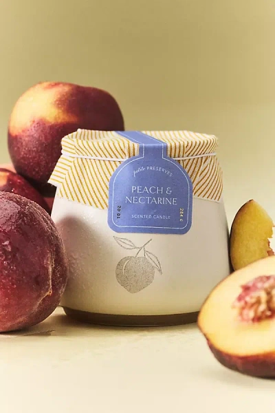 Anthropologie Jam Jar Fruity Peach & Nectarine Ceramic Candle In Neutral