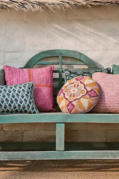 Anthropologie Jamea Woven Geometric Indoor/outdoor Pillow
