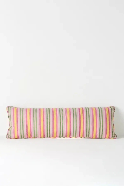 Anthropologie Jasmine Indoor/outdoor Woven Stripe Pillow In Multi