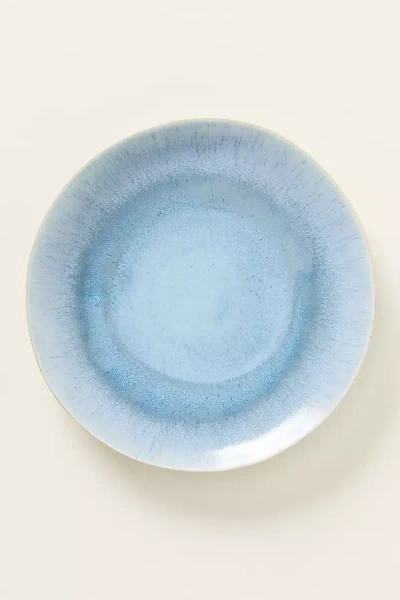 Anthropologie Jasper Portuguese Reactive Stoneware Dinner Plates, Set Of 4 In Blue