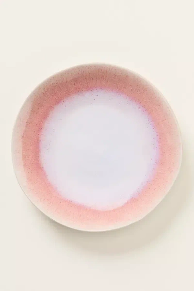 Anthropologie Jasper Portuguese Reactive Stoneware Dinner Plates, Set Of 4 In Pink