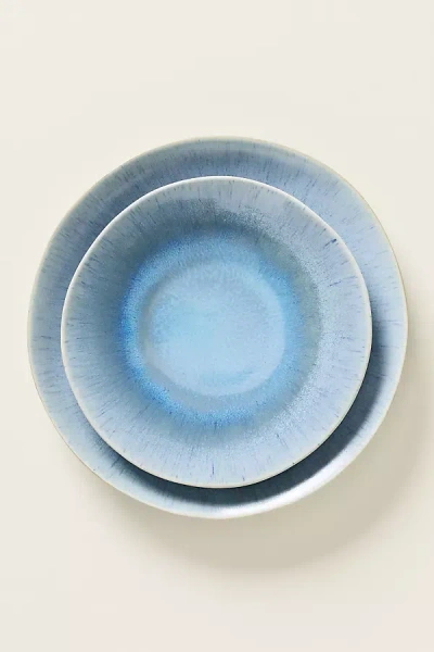 Anthropologie Jasper Portuguese Reactive Stoneware Side Plates, Set Of 4 In Blue