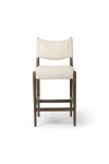 Anthropologie Jayla Performance Linen Counter Stool In White