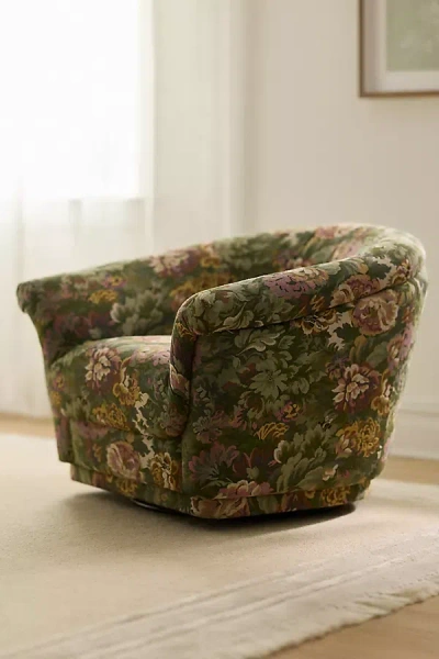 Anthropologie Jeane Rolled-edge Accent Chair In Brown