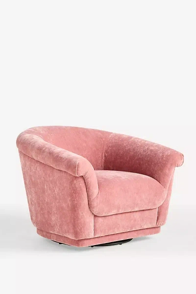 Anthropologie Jeane Rolled-edge Accent Chair In Pink