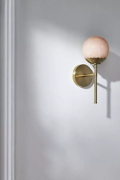 Anthropologie Jemma Alabaster Sconce In Gold