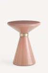 Anthropologie Jemma Glass Drink Table In Pink