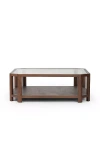 Anthropologie Jenzen Octagonal Tempered Glass Coffee Table
