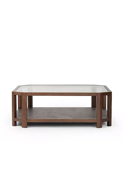 Anthropologie Jenzen Octagonal Tempered Glass Coffee Table