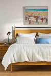 Anthropologie Jersey Channel-stitch Quilt In White