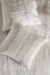 Anthropologie Jersey Channel-stitch Quilted Euro Sham In White