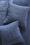 Anthropologie Jersey Channel-stitch Quilted Euro Sham In Blue