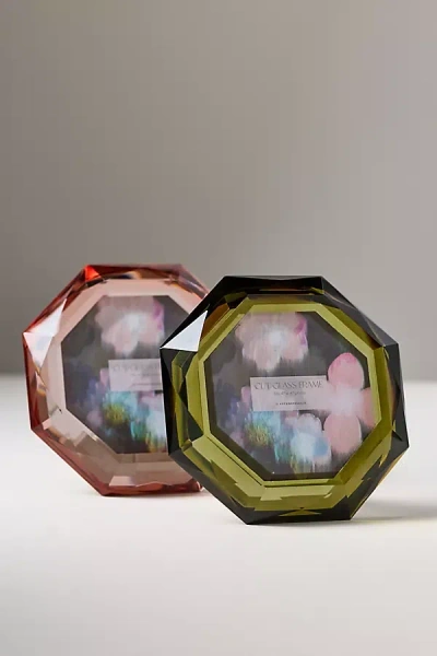 Anthropologie Jewel-toned Cut Glass Frame In Multi