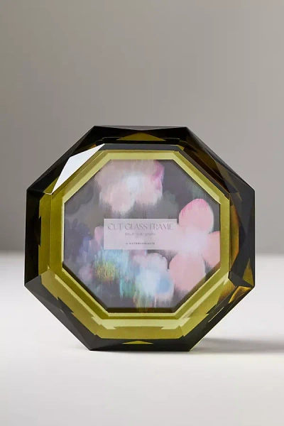 Anthropologie Jewel-toned Cut Glass Frame In Brown