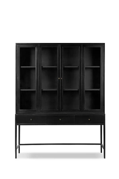 Anthropologie Jimi Geometric Iron Storage Cabinet In Black