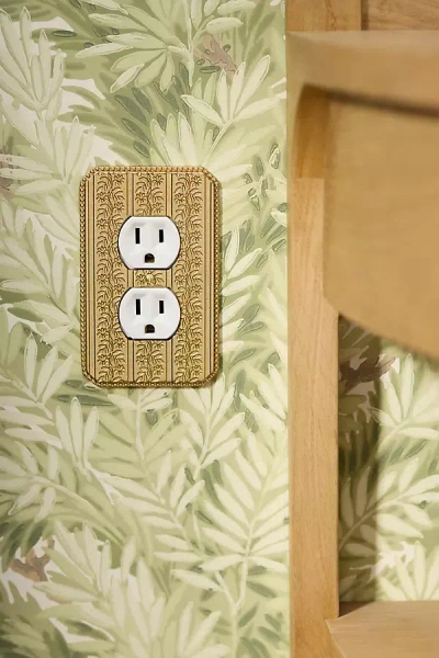 Anthropologie Joanie Etched Metal Floral Switch Plate