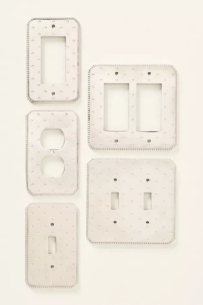 Anthropologie Joanie Etched Metal Floral Switch Plate