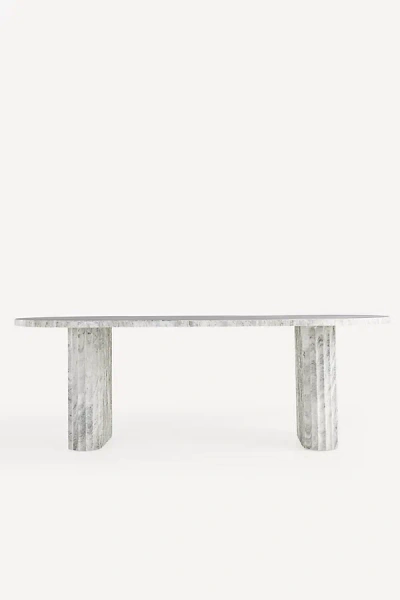 Anthropologie Jolie Oval 90" Marble Dining Table