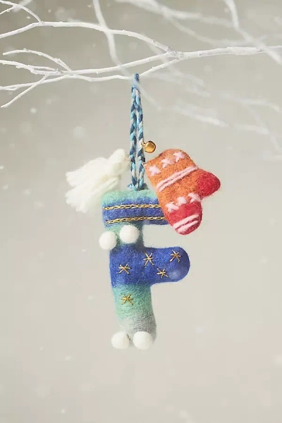 Anthropologie Jolly Monogram Ornament